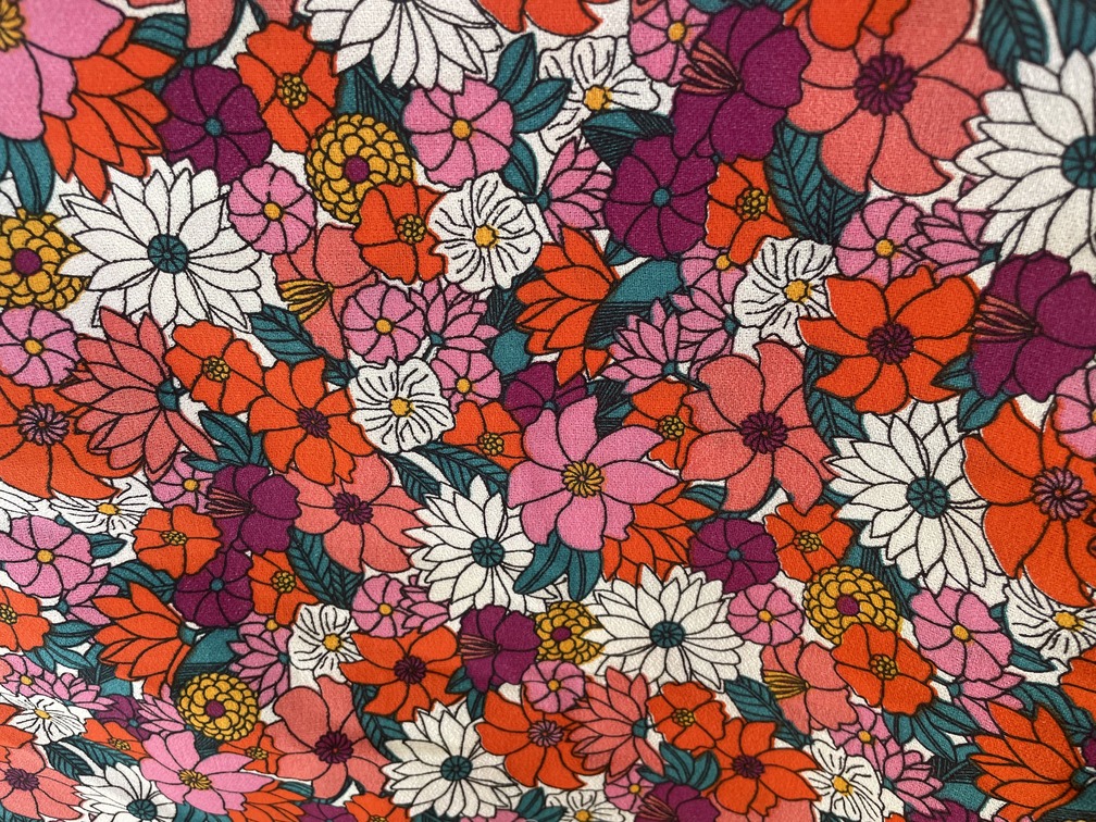 Tissu N°2 – Fleurs colorées
